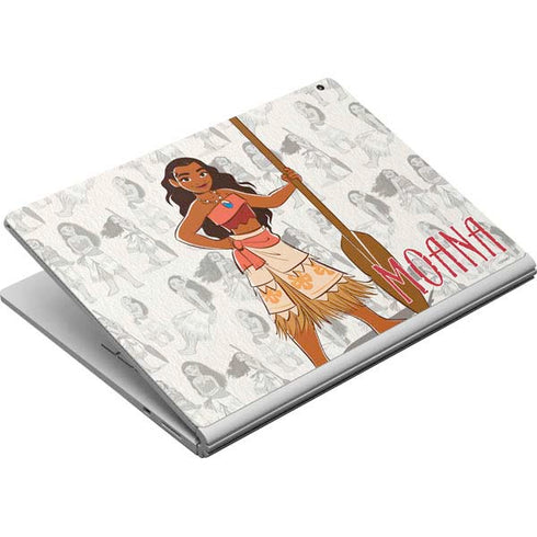 Disney Princess Moana Pattern Surface Book Skin